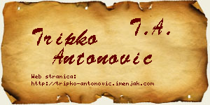 Tripko Antonović vizit kartica